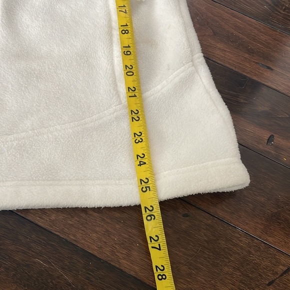 Columbia full zip hooded fleece jacket Cream Womens size M Warm Comfy Neutral - Picture 8 of 12